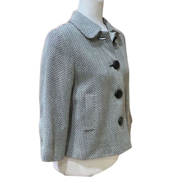 Tweed blazer New York & Co black white womens Sz M - Picture 3 of 9